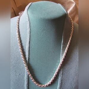 Elegant Silver Rope Chain Necklace